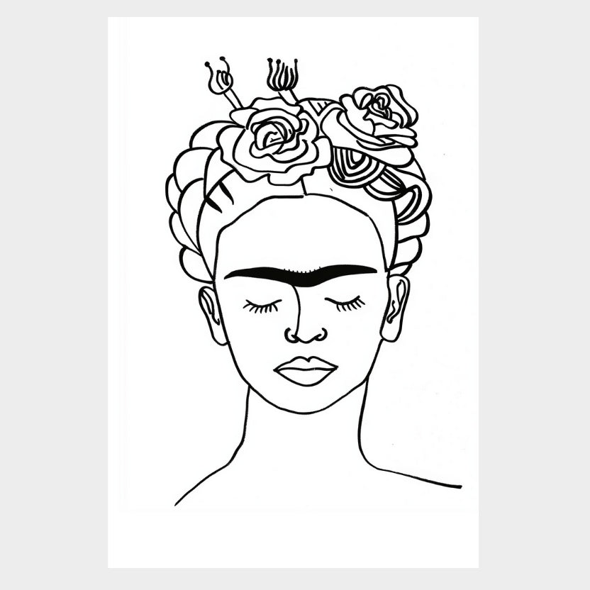 Cuadro Frida Minimalista Moderno