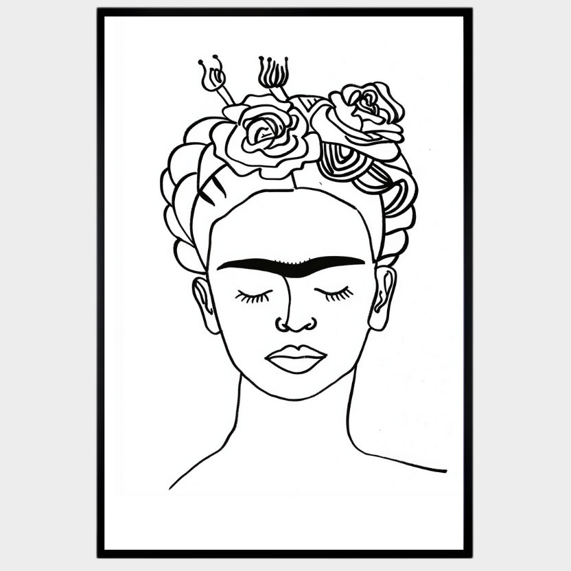 Cuadro Frida Minimalista Moderno