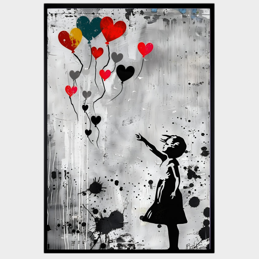 CUADRO MODERNO BANKSY LA NIÑA DEL GLOBO