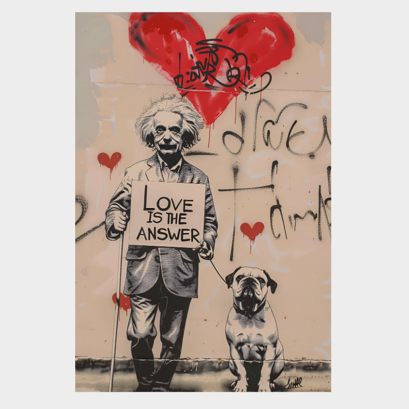 POSTER IMPRESO BANKSY LOVE IS THE ANSWER