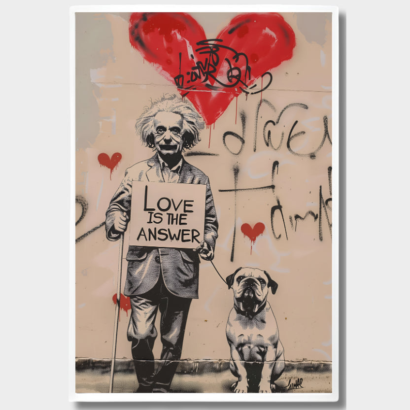 POSTER IMPRESO BANKSY LOVE IS THE ANSWER