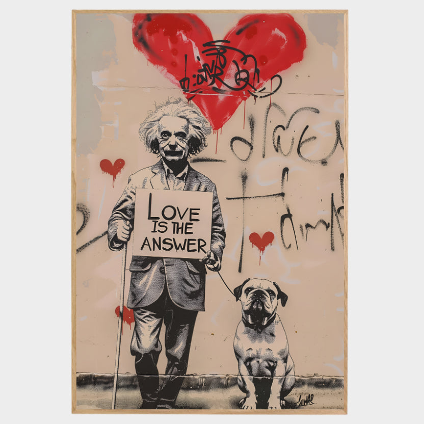 POSTER IMPRESO BANKSY LOVE IS THE ANSWER