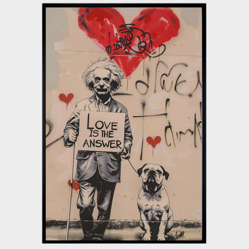 POSTER IMPRESO BANKSY LOVE IS THE ANSWER