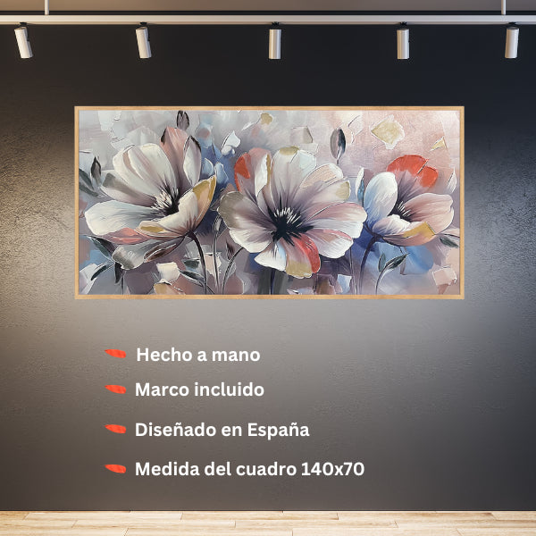 Cuadro pintado a mano floral dreams