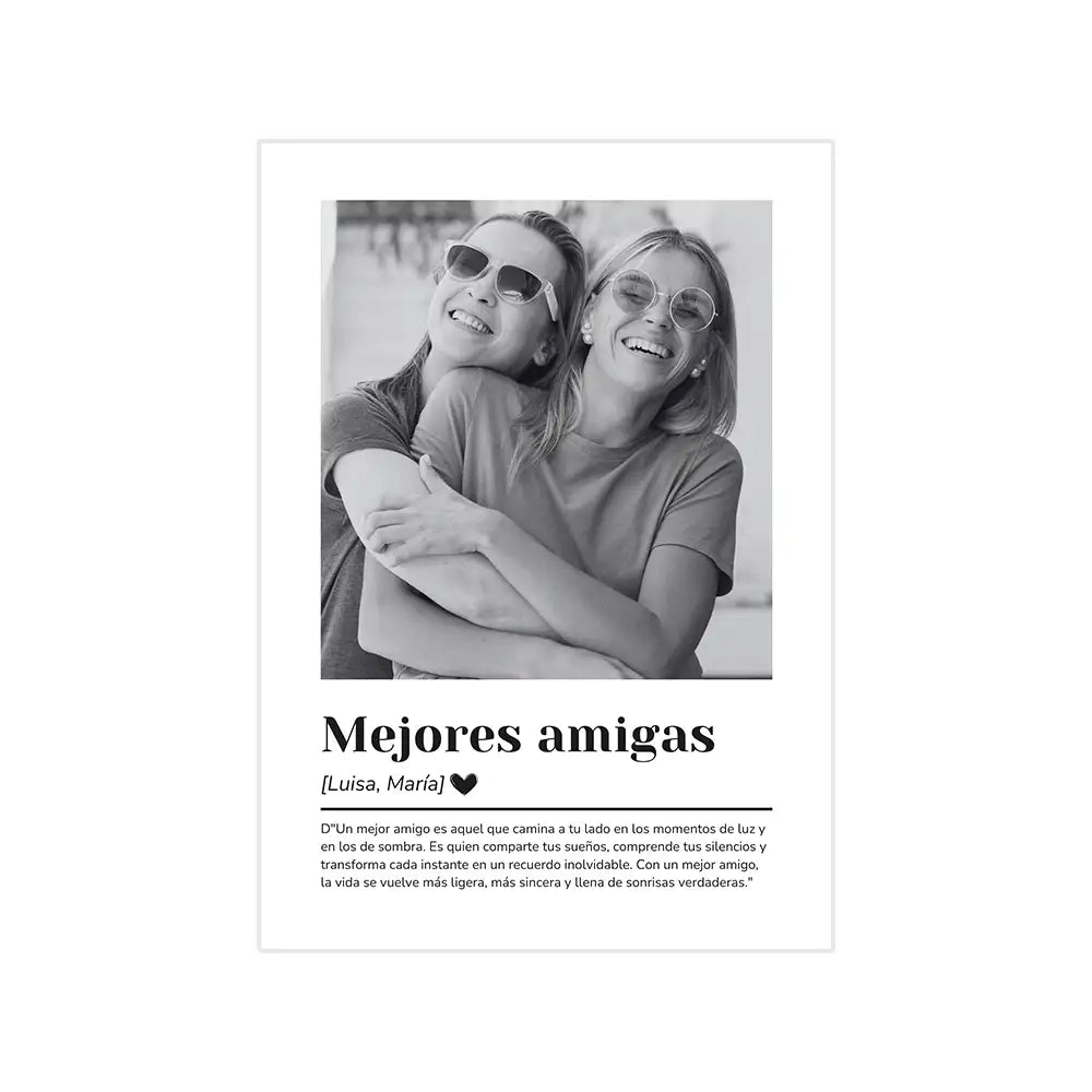 Cuadros personalizados con fotos para mejores amigas