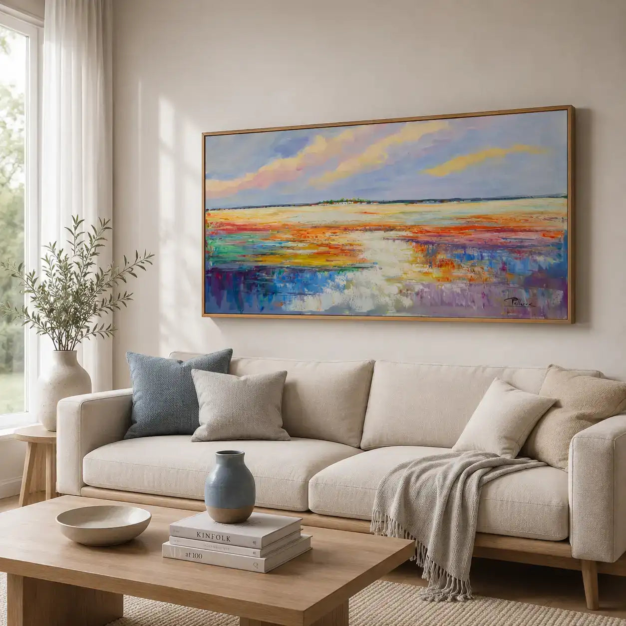 Cuadros originales | Paisaje colorido pintado a mano
