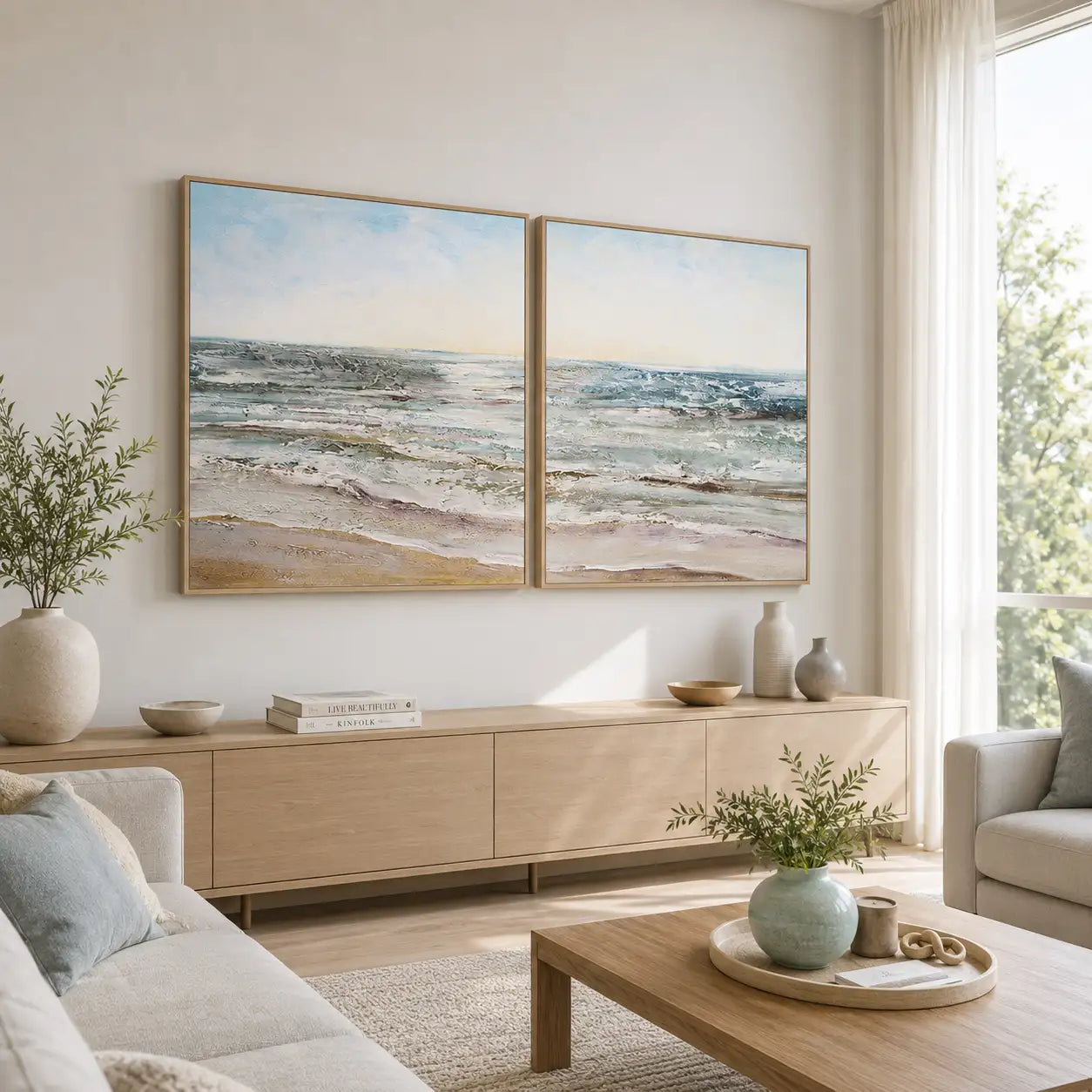 Cuadros de playas con relieve que cambia con la Luz