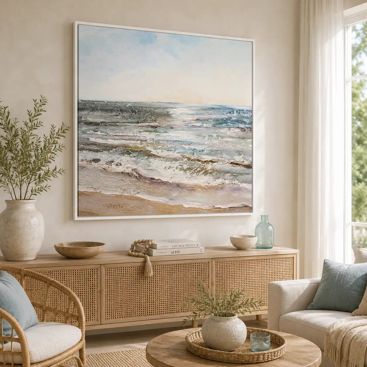 Cuadros de playas con relieve que cambia con la Luz