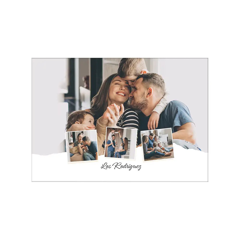 Cuadro personalizado con fotos y nombre familiar