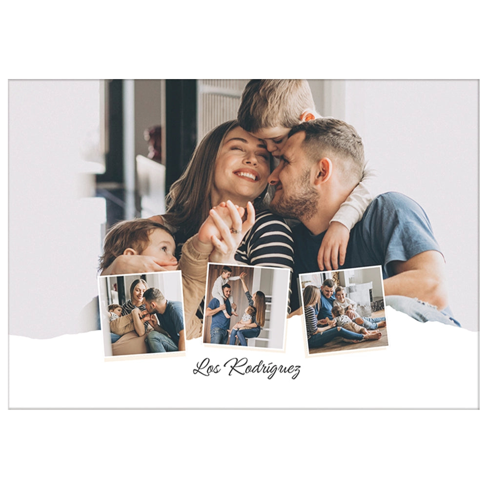 Cuadro personalizado con fotos y nombre familiar