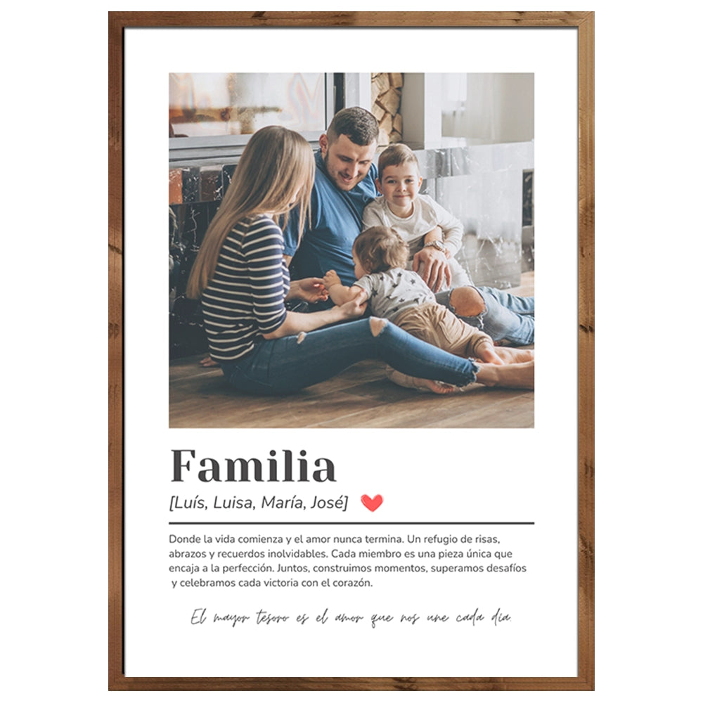Cuadros personalizados originales con mensaje familiar