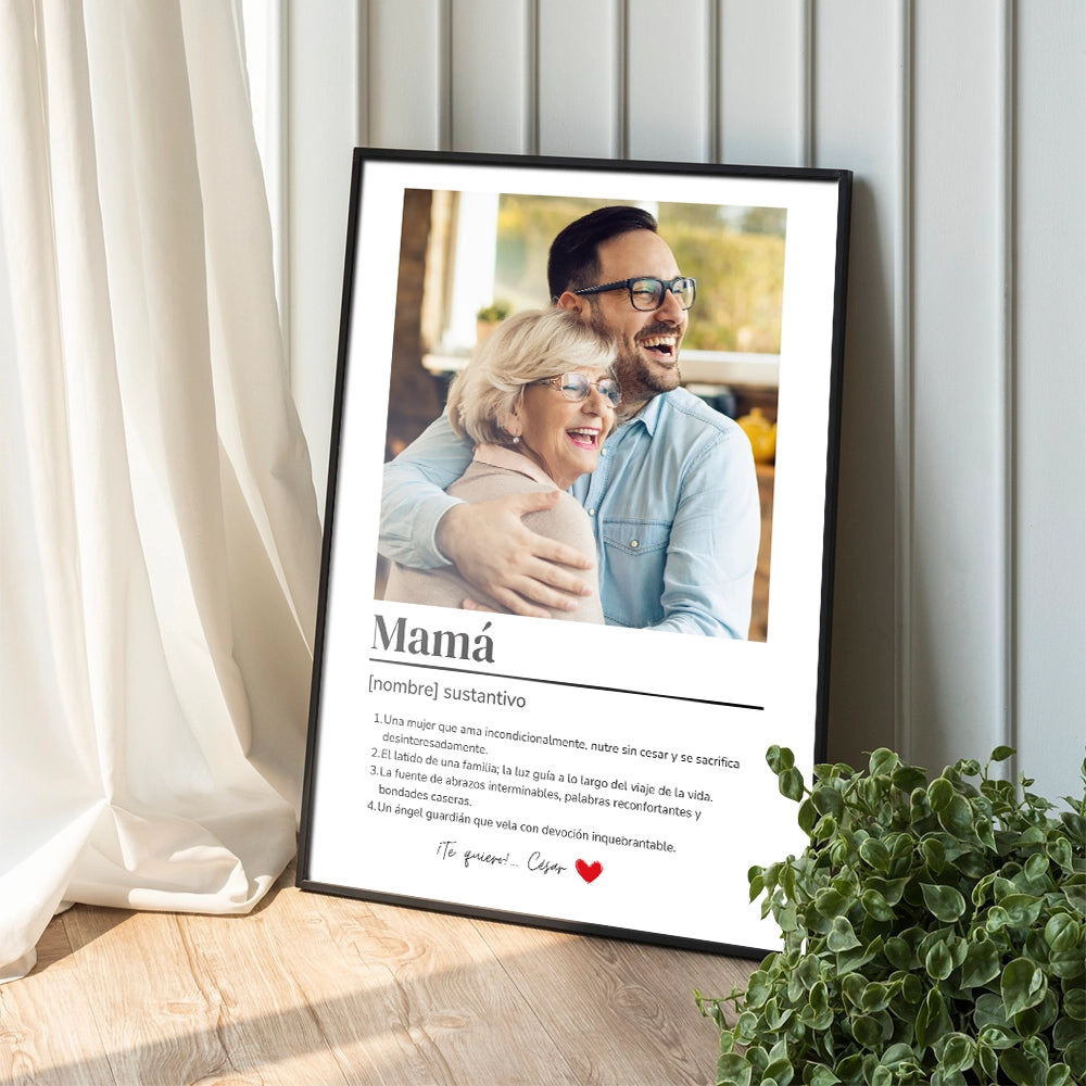 Cuadro personalizado para mamá con frase emotiva