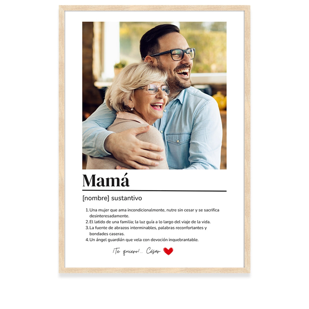 Cuadro personalizado para mamá con frase emotiva