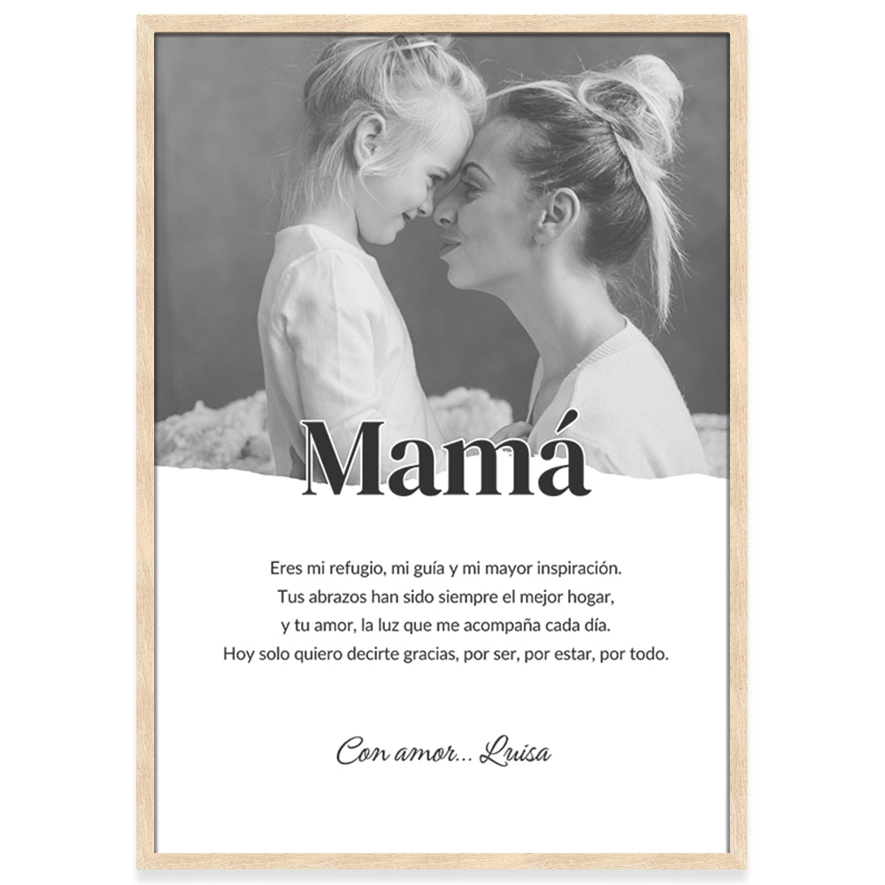 Regalo personalizado para mamá con frase especial