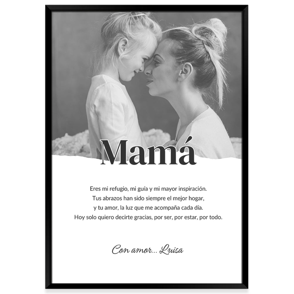 Regalo personalizado para mamá con frase especial