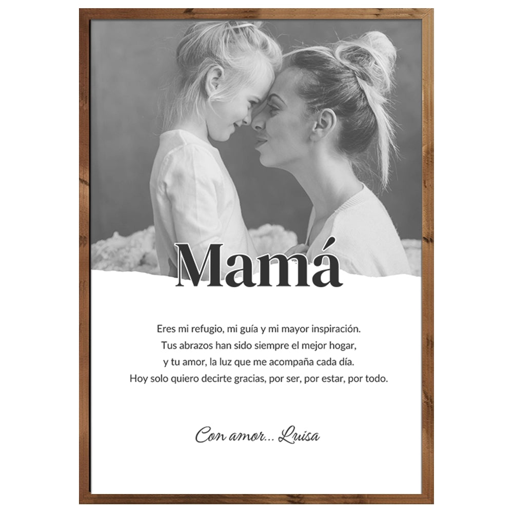 Regalo personalizado para mamá con frase especial