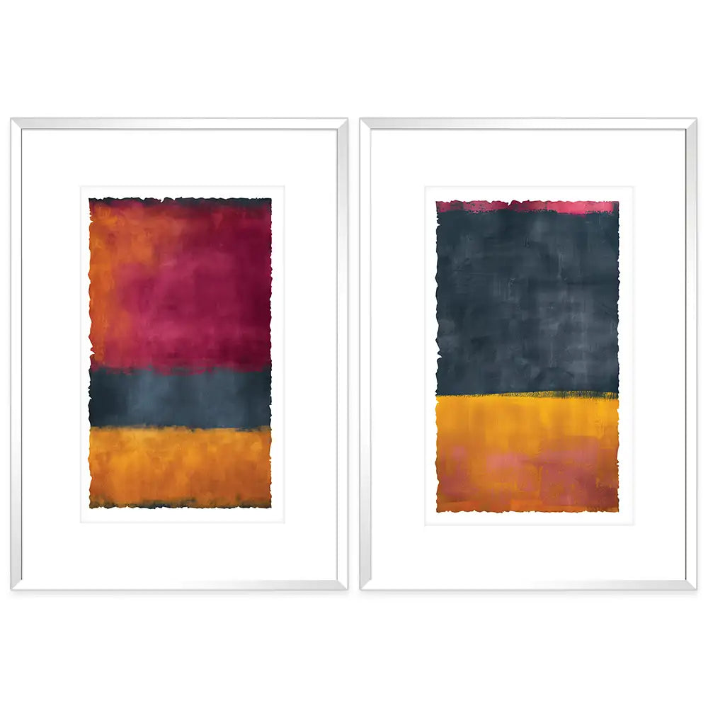 Cuadro pintura abstracta con paspartú