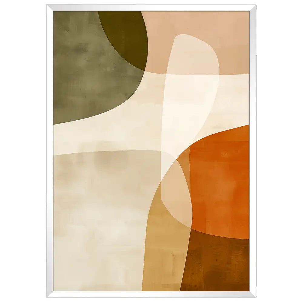 Cuadro abstracto geométrico | Líneas curvas