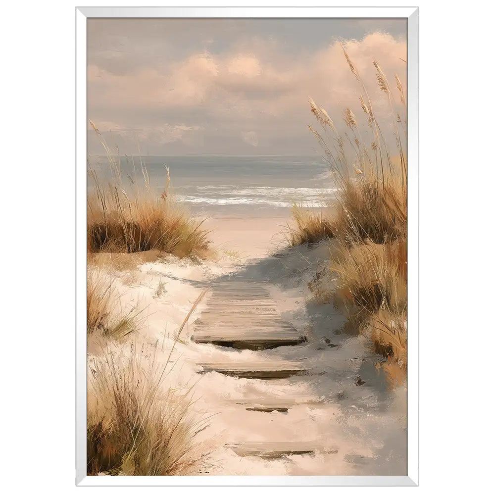 Láminas de paisajes de playa | Mar y vegetación