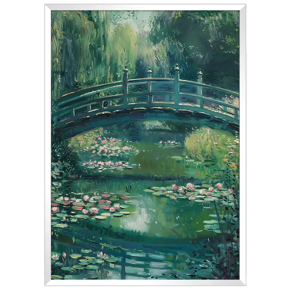 Cuadro famoso con paisaje basado en Monet