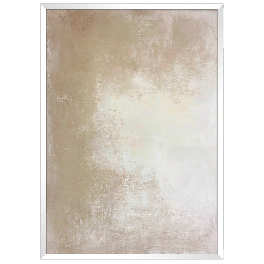 Cuadro abstracto en tonos neutros | Textura suave y elegante