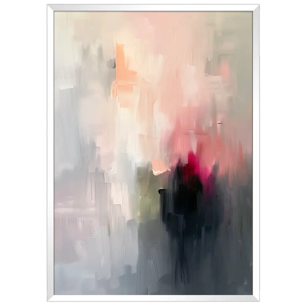 Cuadro abstracto con matices suaves y profundidad emocional