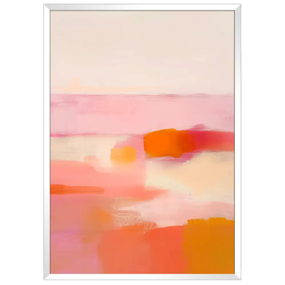 Cuadro abstracto moderno en tonos cálidos