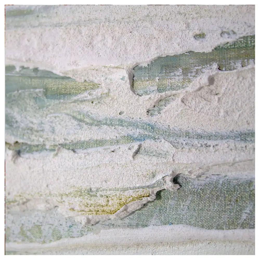 Cuadro pintado a mano inspirado en el mar abstracto contemporáneo