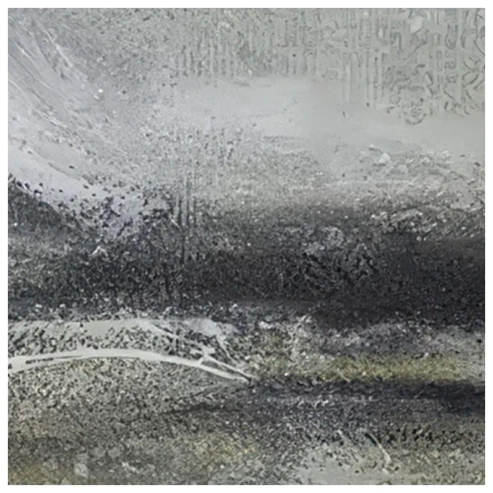 Cuadro abstracto pintado a mano con textura en tonos dorados y gris