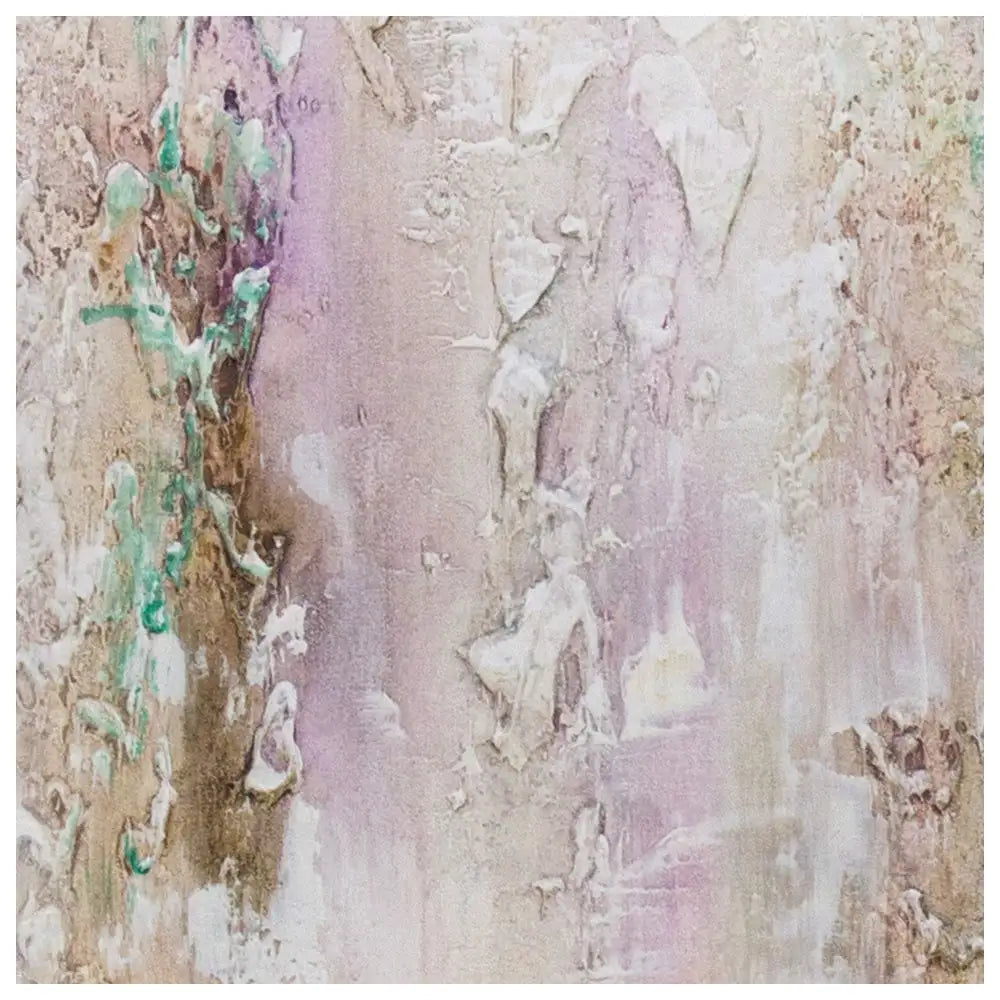 Cuadro pintado a mano con relieve en tonos metálicos suaves