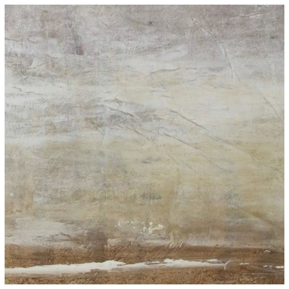 Cuadro de pintura abstracta en tonos tierra y blanco texturizado