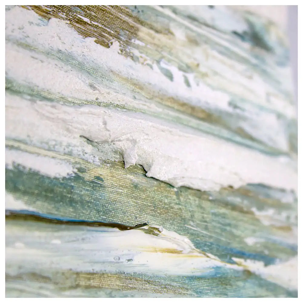 Cuadro pintado a mano inspirado en el mar abstracto contemporáneo