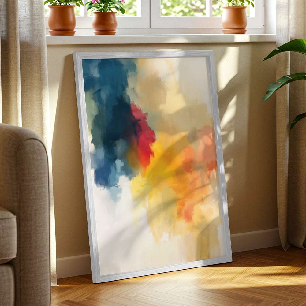 Cuadro abstracto en tonos cálidos | Composición luminosa