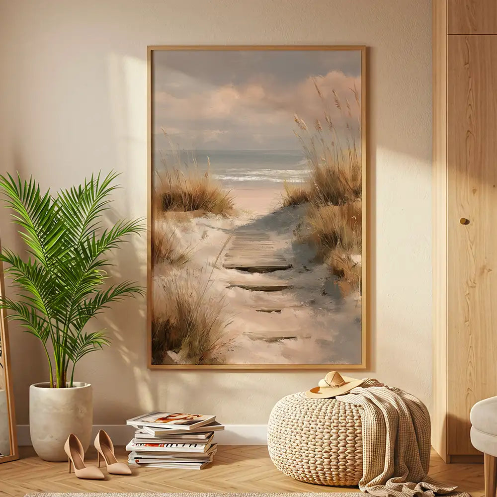 Láminas de paisajes de playa | Mar y vegetación