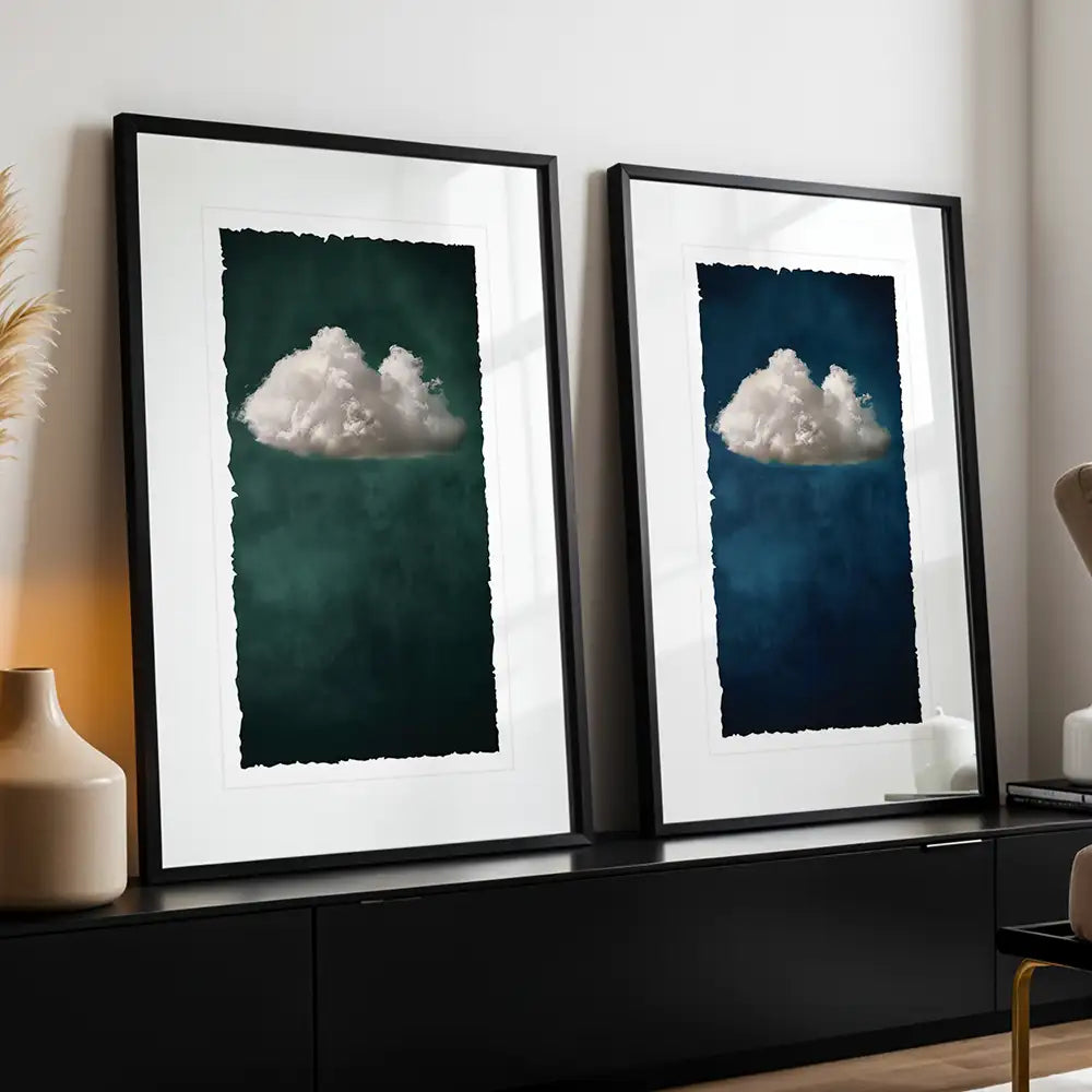 Cuadros con paspartú blanco y negro | Coloridos