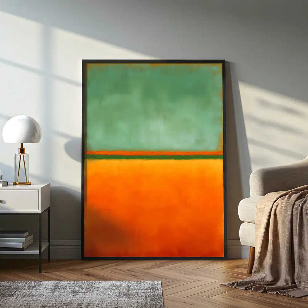 Cuadros para decorar paredes | Naranja y verde