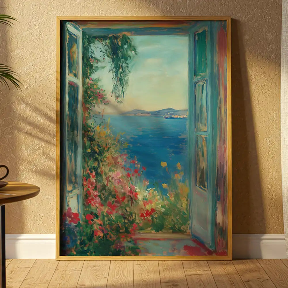 Cuadro mediterráneo floral inspirado en obras famosas