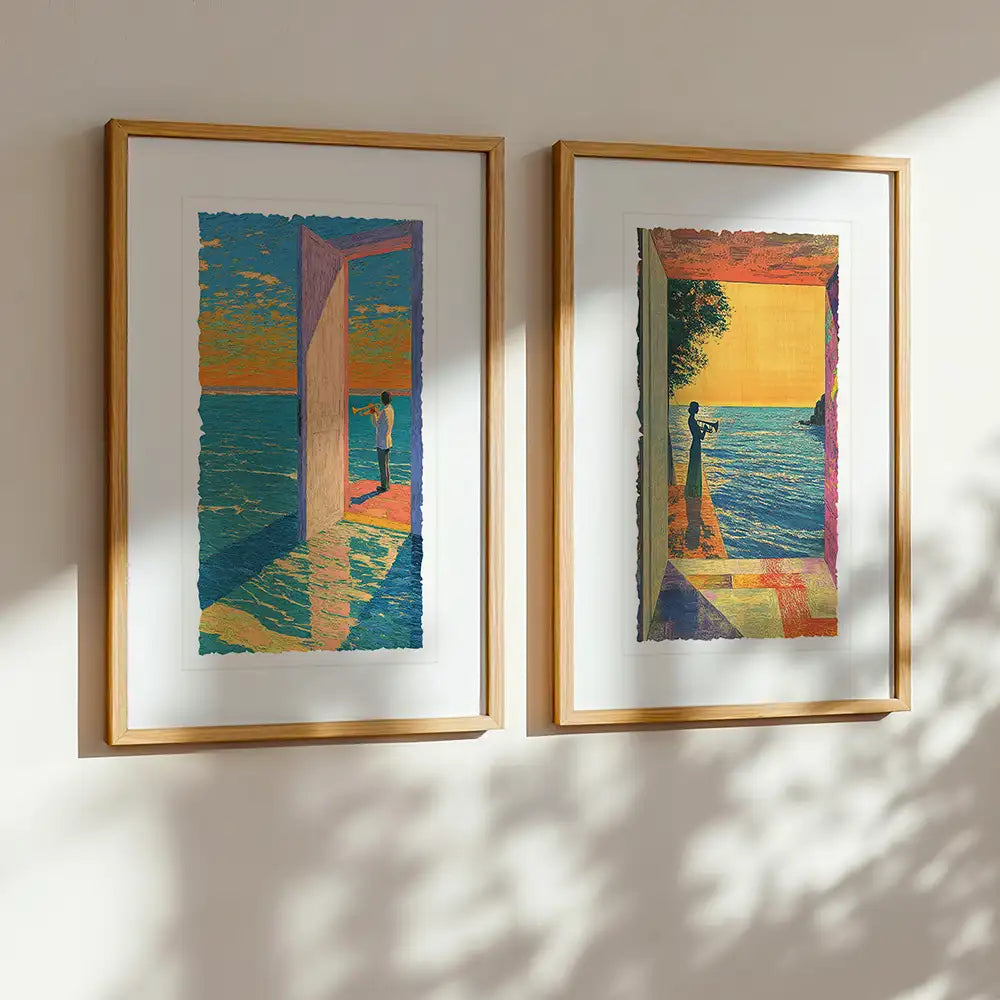 Cuadros decorativos con paspartú | Coloridos