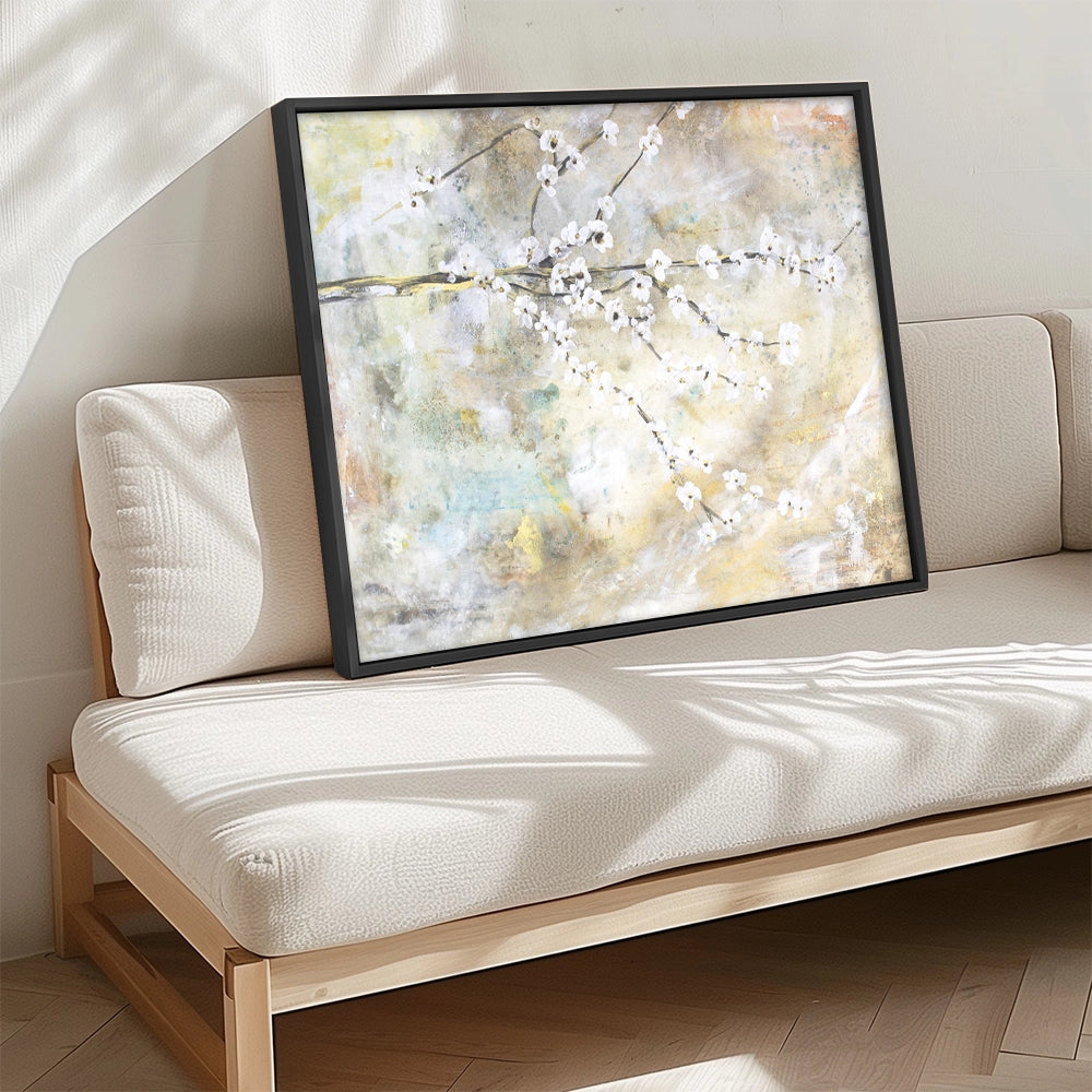 Cuadro de flores para dormitorio abstracto elegante
