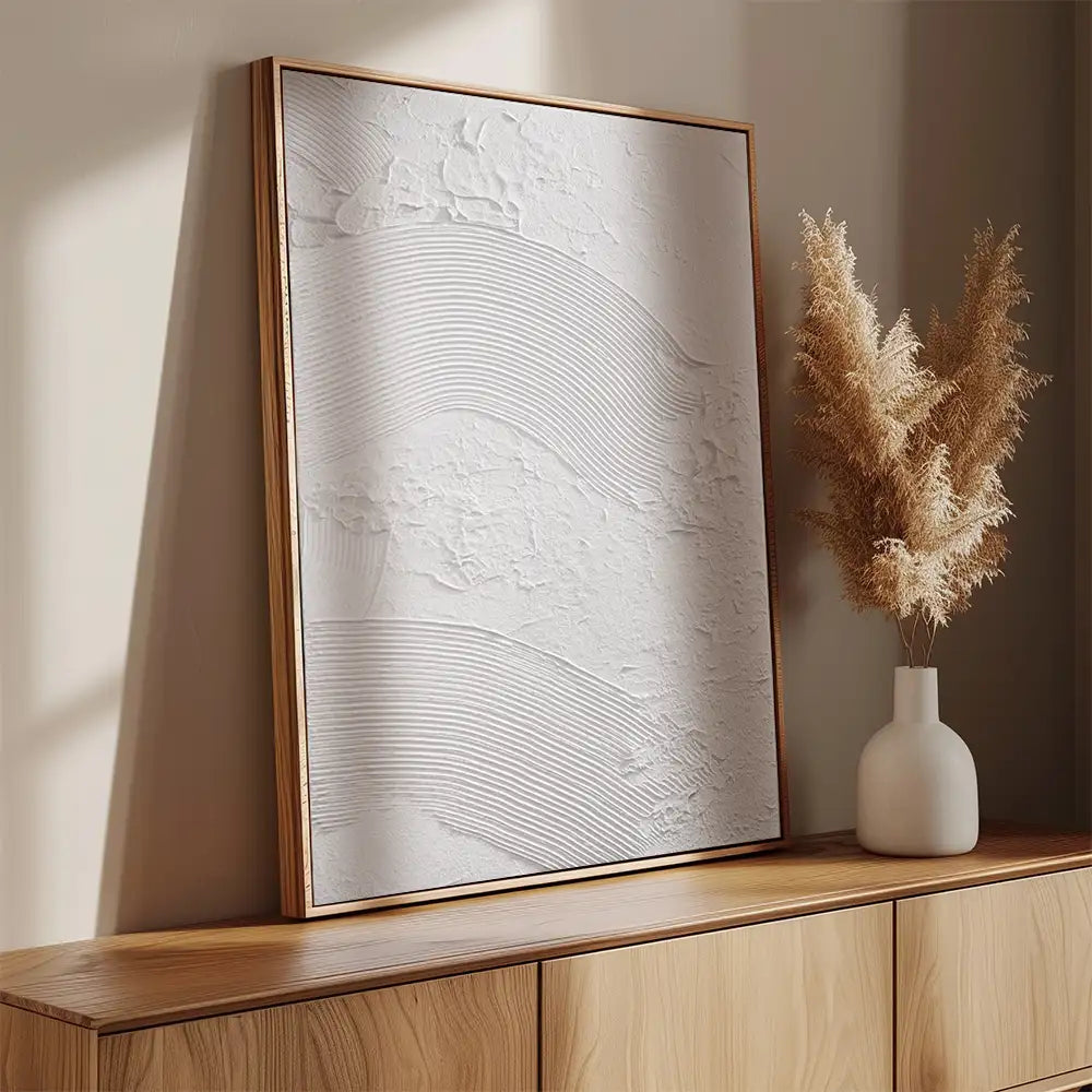 Cuadro en relieve con marco de madera