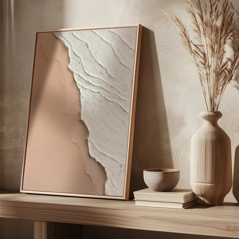 Cuadro en relieve con marco de madera