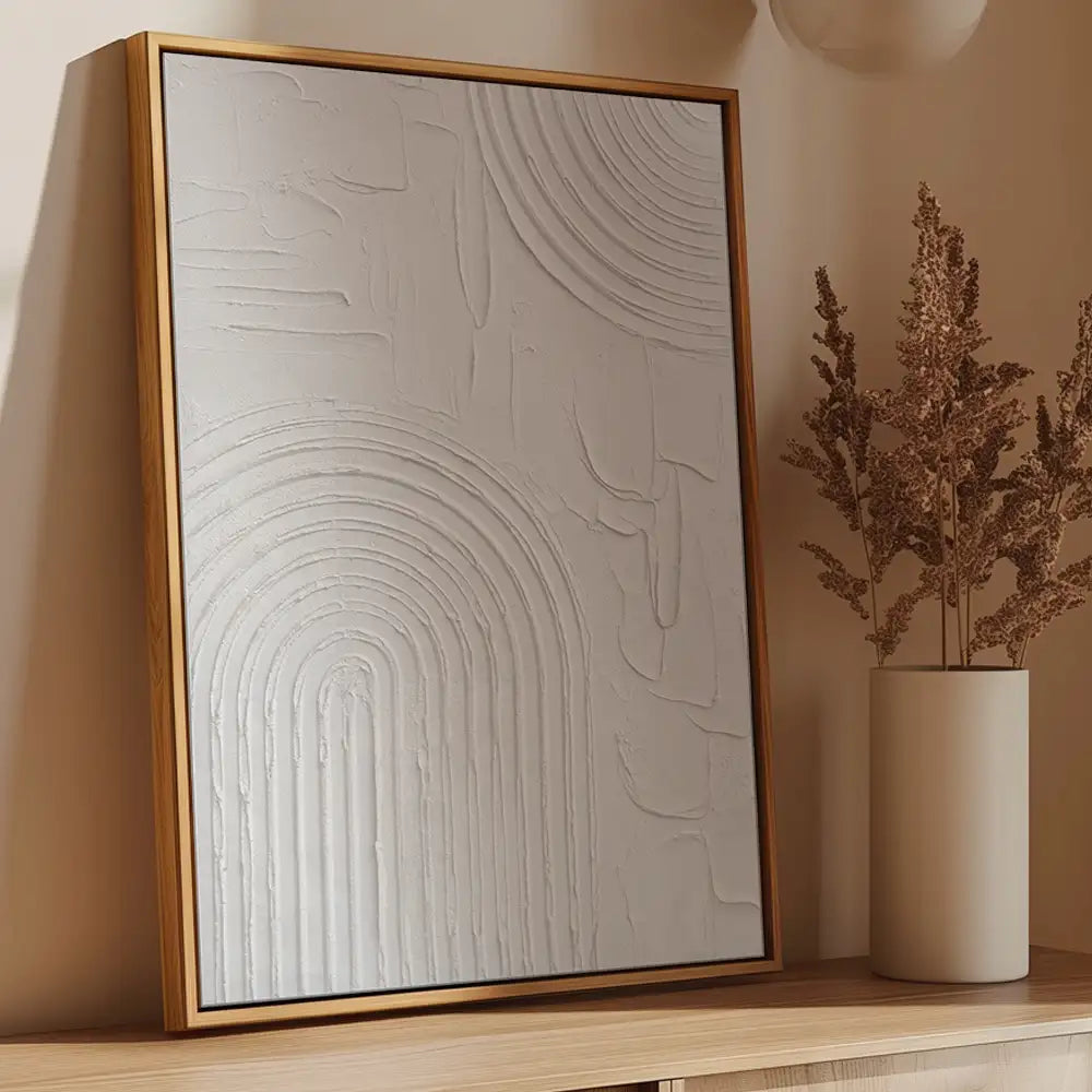 Cuadro en relieve con marco de madera