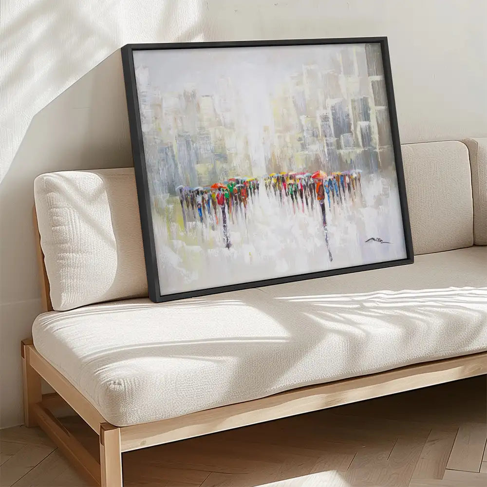 Cuadros abstractos y modernos | Figuras urbanas en movimiento