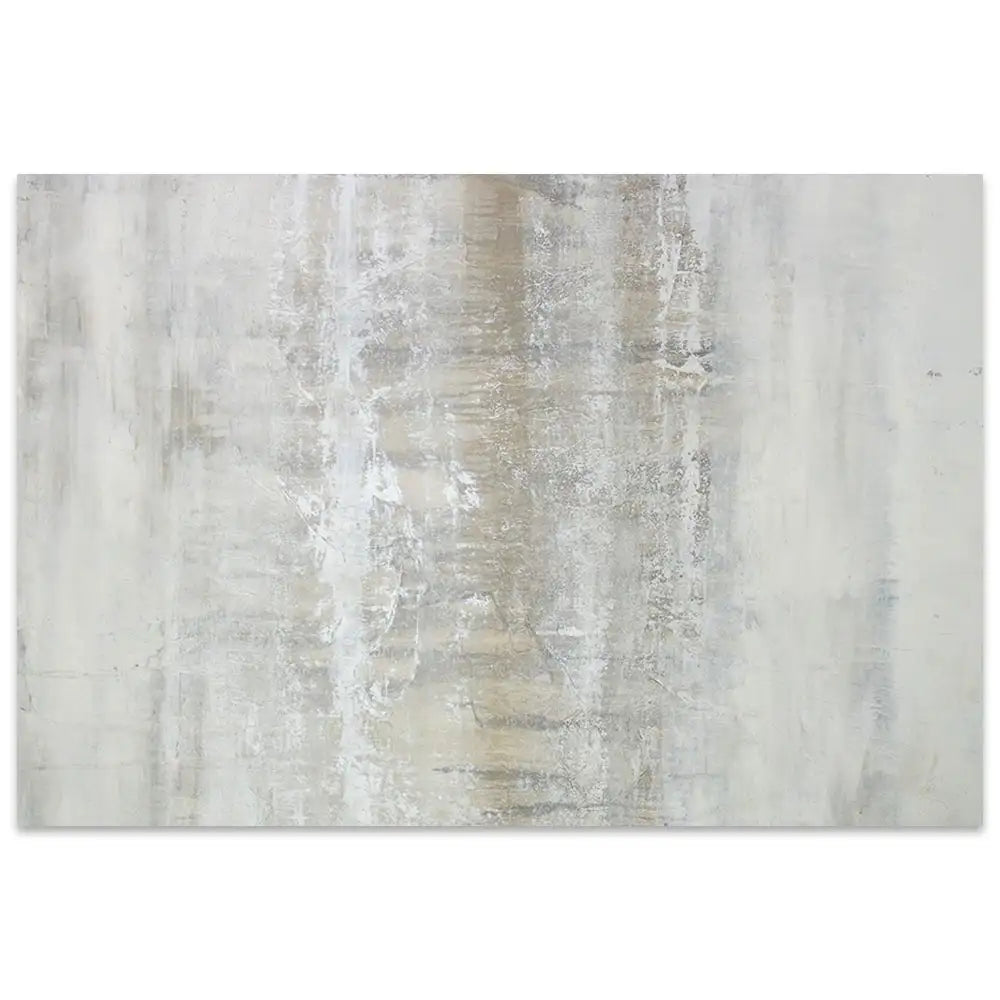 Cuadro pintado a mano en tonos grises con textura neutra