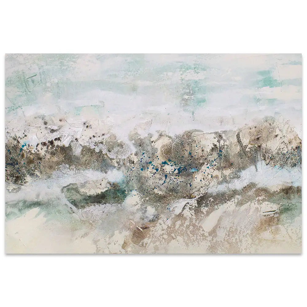 Cuadro abstracto pintado a mano con textura oceánica