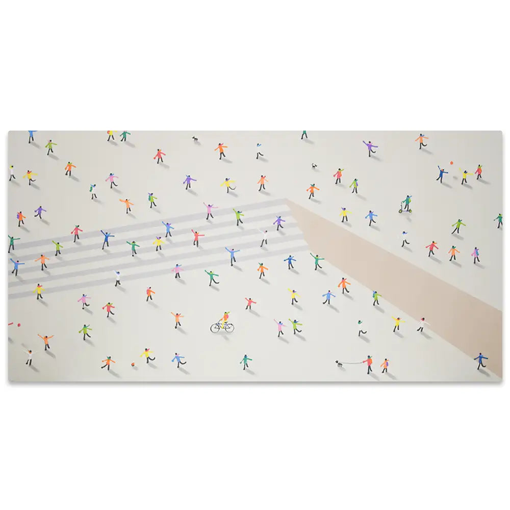Cuadro decorativo acrílico pintado a mano con figuras