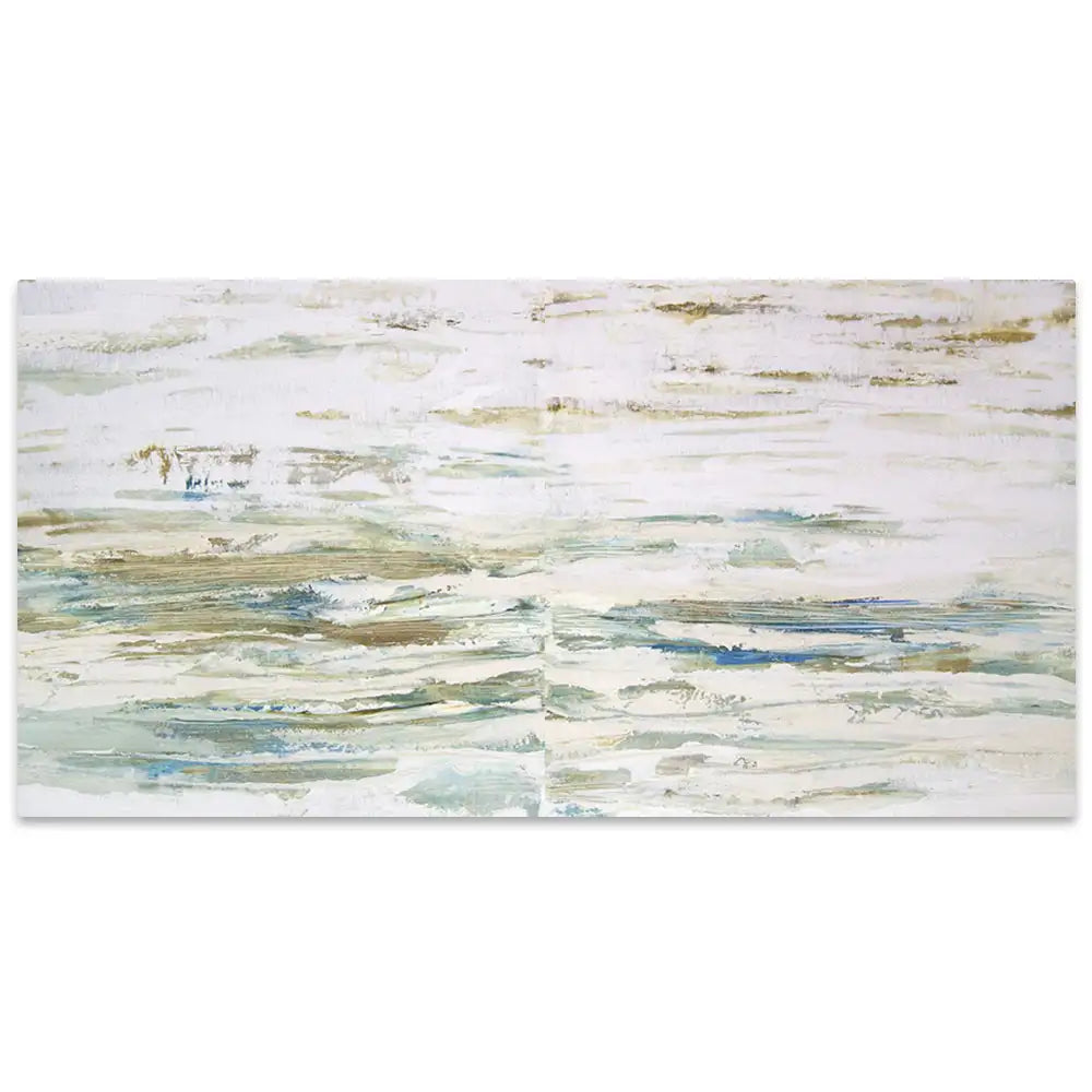 Cuadro pintado a mano inspirado en el mar abstracto contemporáneo