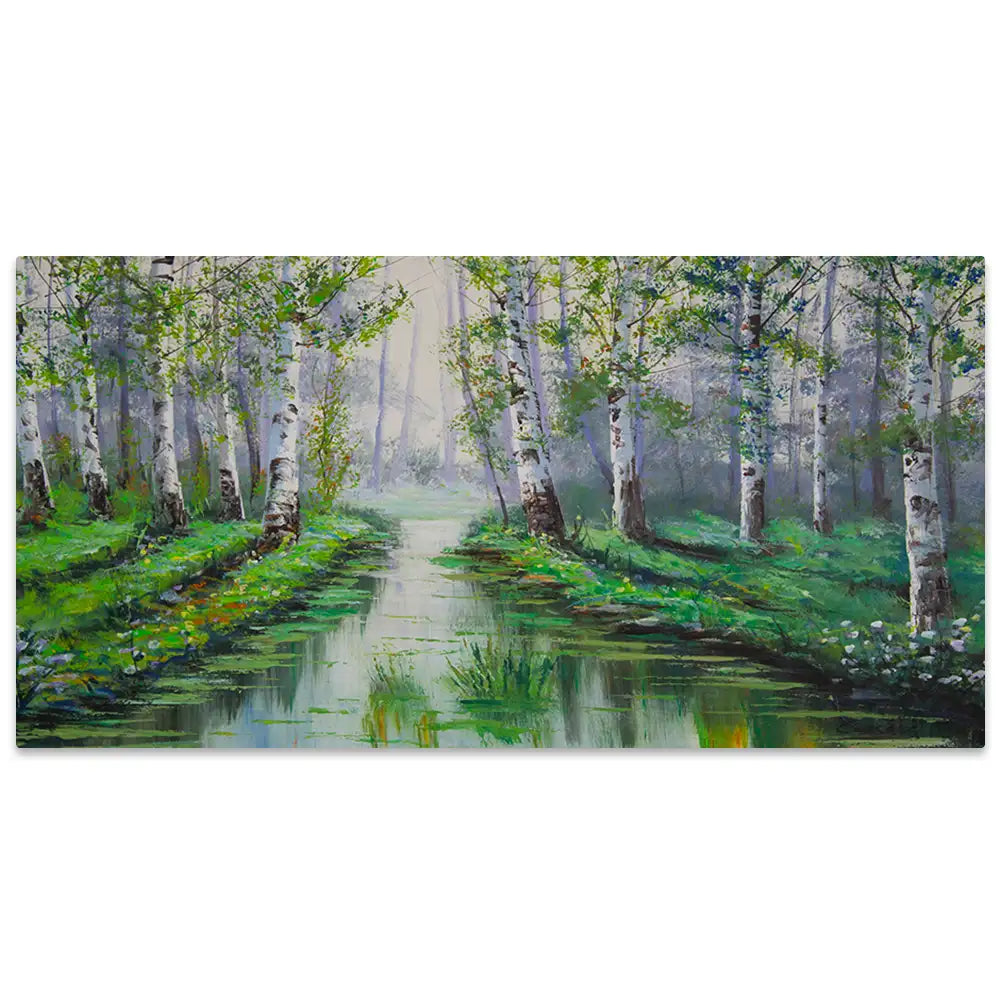 Reflejo del bosque en calma | Cuadros por encargo