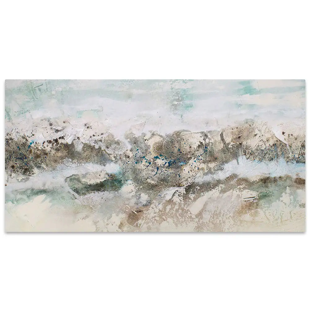 Cuadro abstracto pintado a mano con textura oceánica