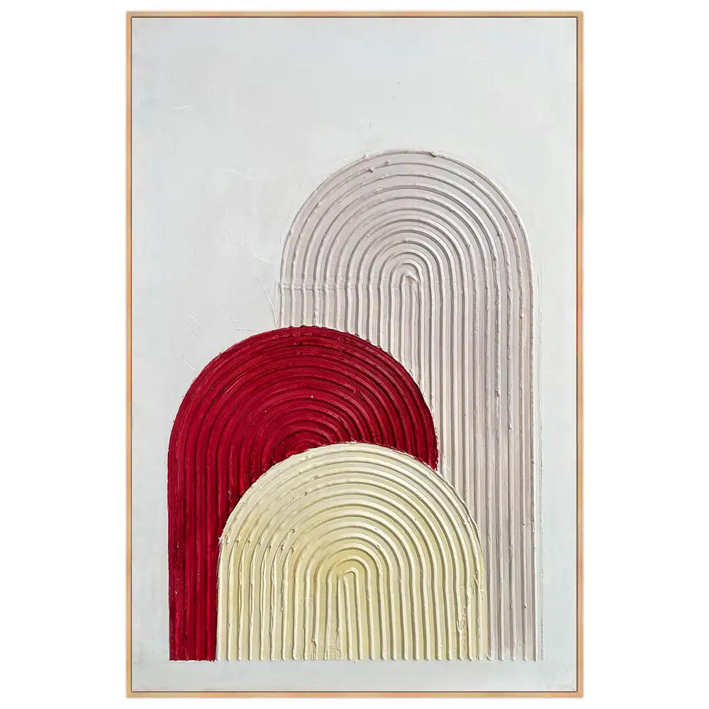 Cuadro en relieve con marco de madera